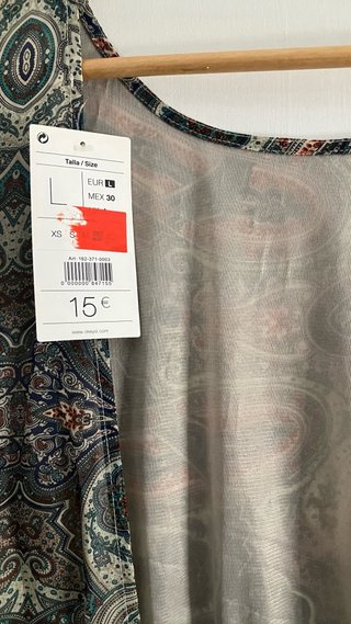 Vestido estampado paisley mujer