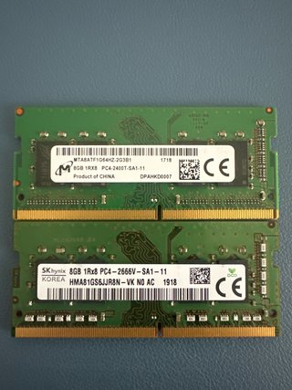 Módulos RAM 4GB y 8GB portatil DDR4
