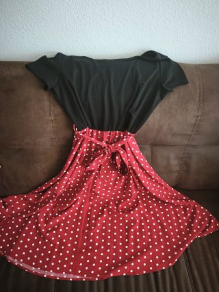 Vestido elegante de lunares