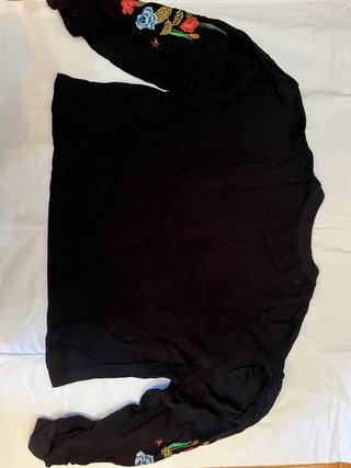 Sudadera Zara Bordada Flores