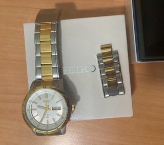 Reloj Seiko 5 7S26-04E2 50M Automático Oro/Plata