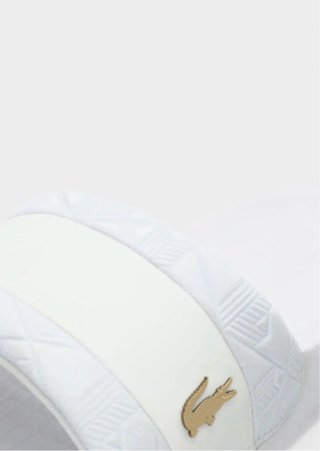 Chanclas Lacoste Blancas y Doradas