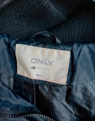 Parka donna blu con cappuccio