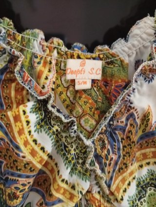 Vestido largo estampado paisley