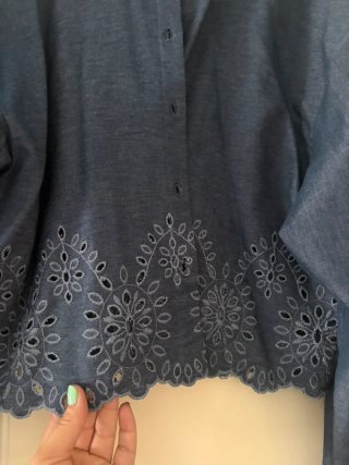 Camisa vaquera Zara bordada