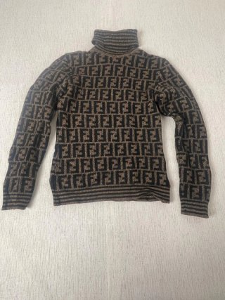 Jersey Fendi Cuello Alto FF Negro Marrón