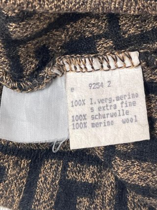 Jersey Fendi Cuello Alto FF Negro Marrón