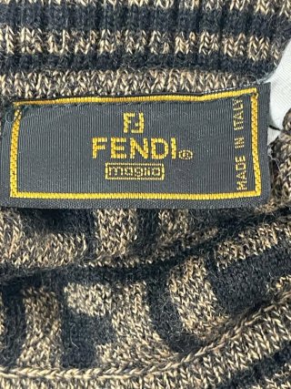 Jersey Fendi Cuello Alto FF Negro Marrón