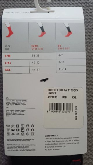 Calcetines Castelli Superleggera Talla 44-47