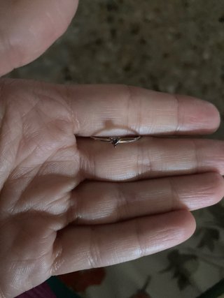 Anillo Plata Primera Ley Corazón Morado Talla 9