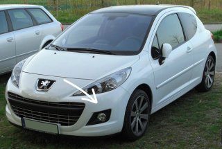 Rejilla Parachoques Delantero Peugeot 207 Fase 2