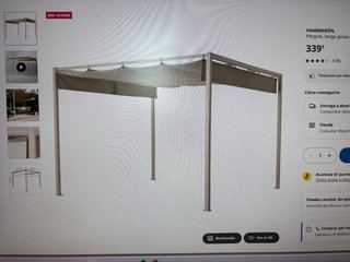 Pérgola IKEA HAMMARON 3x3m Beige