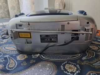 Radio CD/Casete Sanyo Beige/Azul