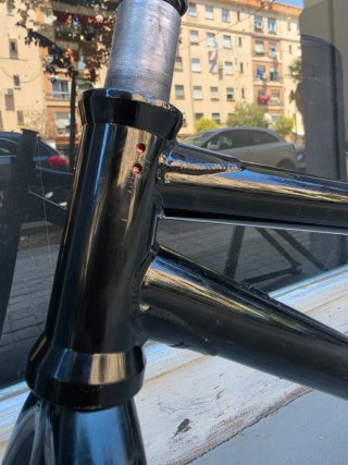 Cuadro y horquilla BMX negro