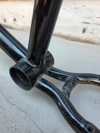 Cuadro y horquilla BMX negro