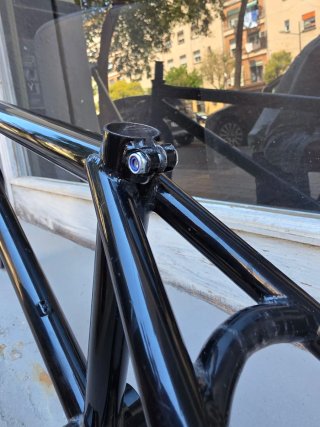 Cuadro y horquilla BMX negro