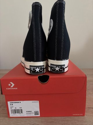 Converse plataforma negras talla 38