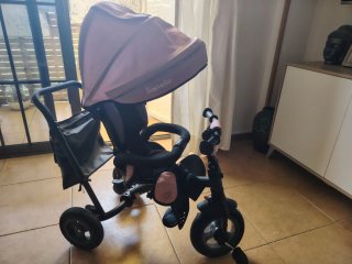 Bicicleta carrito infantil rosa