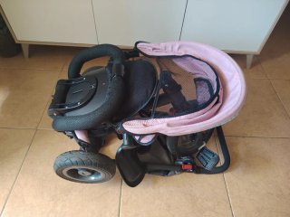 Bicicleta carrito infantil rosa