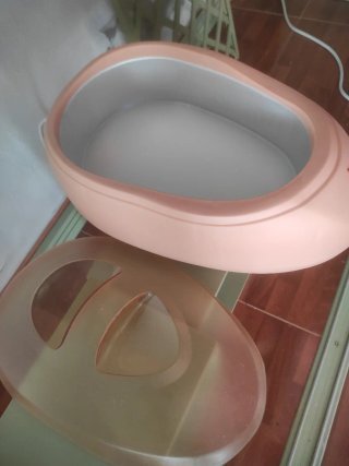 Calentador de parafina rosa como nuevo