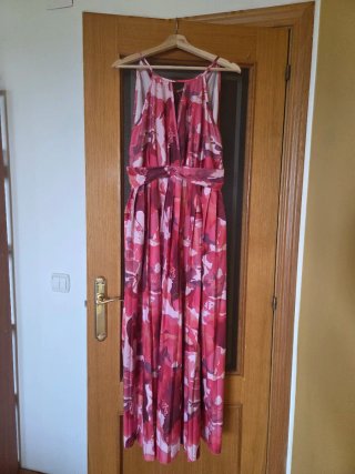 Vestido plisado floral invitada