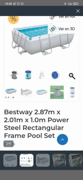 Piscina Bestway Power Steel 2.87x2.01x1.00