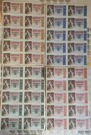 23 Billetes Lotería Nacional 1978