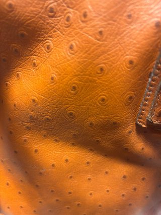 Bolso Cuplé Piel Avestruz Naranja