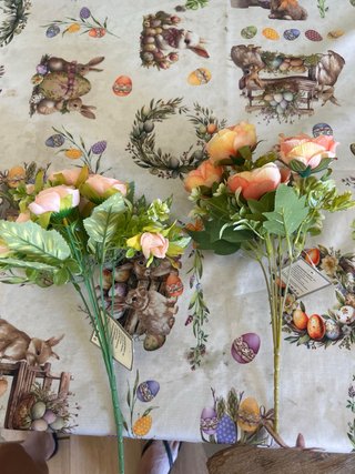 Vaso Lampone con Roselline Rosa 2 mazzi