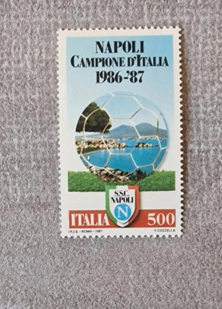 Francobollo Napoli Campione d'Italia 1986-87