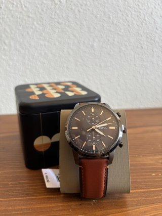 Reloj Fossil Neutra Cronógrafo Negro Nuevo