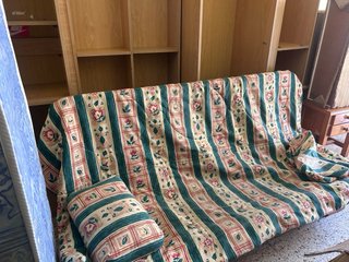 Urge!!!Sofá Cama Tapizado Tela y Madera
