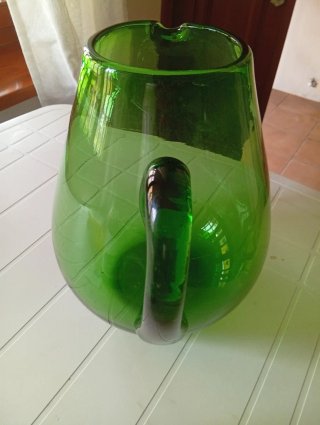 Brocca Vintage Vetro Verde Anni '50