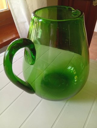 Brocca Vintage Vetro Verde Anni '50