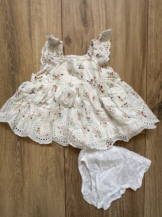 Pack 3 vestidos bebé con estampado floral 3-6 m