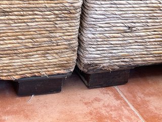 Conjunto de mimbre para jardín