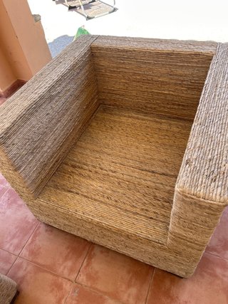 Conjunto de mimbre para jardín