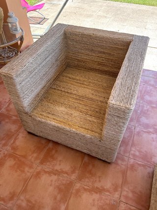 Conjunto de mimbre para jardín