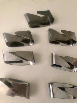 Servilleteros de acero inoxidable (7 unidades)