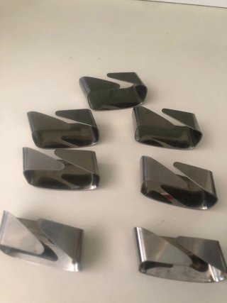 Servilleteros de acero inoxidable (7 unidades)