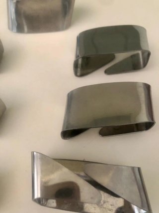 Servilleteros de acero inoxidable (7 unidades)