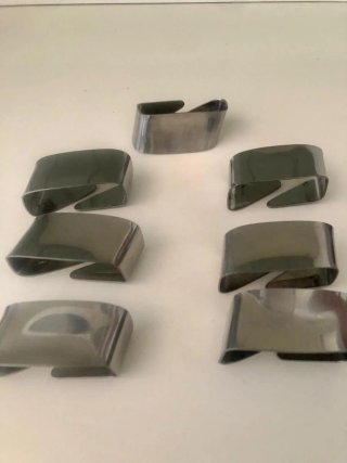 Servilleteros de acero inoxidable (7 unidades)