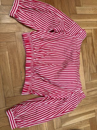 Blusa Rayas Rojas y Blancas