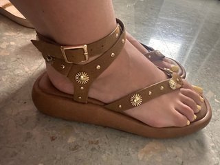 Sandalias Bosanova Cuero Marrón