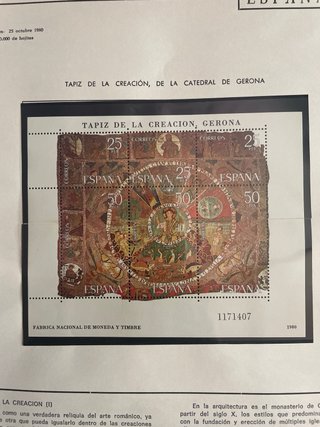 Conjunto 2 Pliegos Sellos España Tapiz Creación