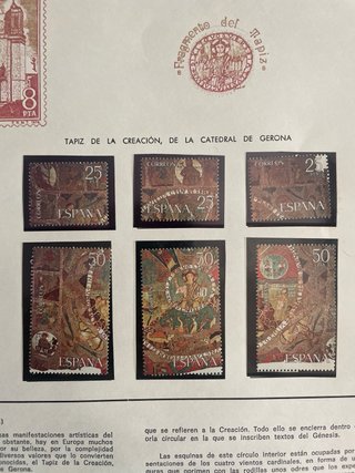 Conjunto 2 Pliegos Sellos España Tapiz Creación