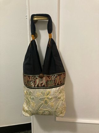 Borsa a tracolla etnica con elefanti