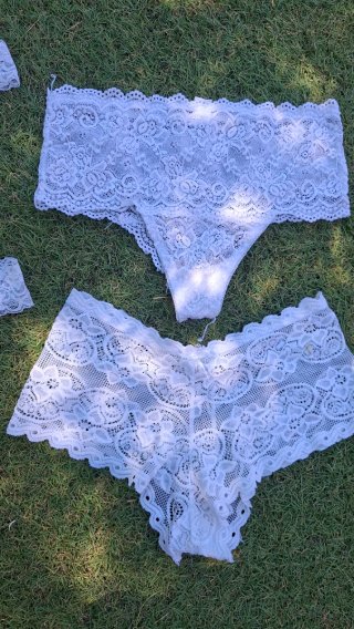 Lote 4 Braguitas Tanga y Culotte Blancas