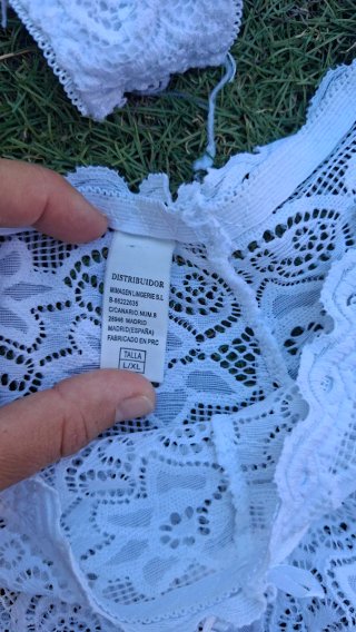 Lote 4 Braguitas Tanga y Culotte Blancas