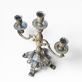 Par Candelabros Alcaide Estanho Puro